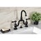 Kingston Brass Bridge Bathroom Faucet with Brass PopUp, Matte Black KS7990AL - alternate 5